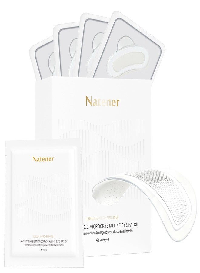 Natener 4 pairs PDRN Micro Eye Patches, Under Eye Patches for Puffy eyes, Dark Circles & Wrinkle | Hyaluronic Acid, Kojic Acid, Collagen, Peptides, Vitamin C, Niacinamide - Korean Popular Eye Care - Image 1
